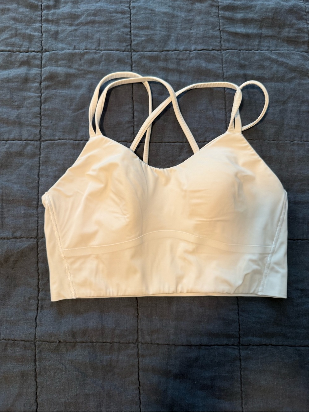 Women’s Longline Like a Cloud Bra - White - Size 6